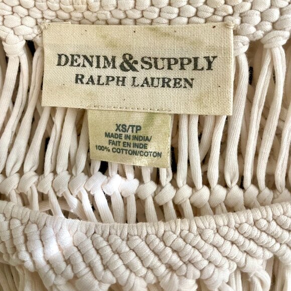 Ralph Lauren Denim Supply Cotton Macrame Top - Picture 3 of 6